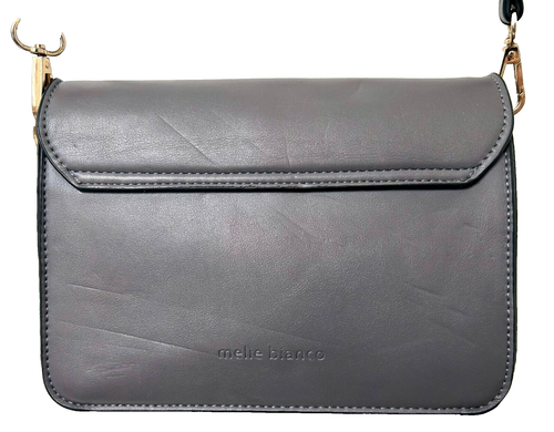 MELIE BIANCO Multi Flap Blue / Gray / Cream Small Crossbody Bag Purse Handbag - Picture 9 of 24