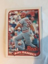 1989 Topps Baseball Card KAL DANIELS #45 Cincinnati Reds Outfielder MLB