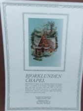 Bjorklunden Chapel Cross Stitch Pattern - Mill Road Gallery 1986