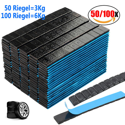 3/6KG Klebegewichte für Alufelgen EDGY SLIM - 60g (12x5g/Riegel) - 50 / 100 Stk.