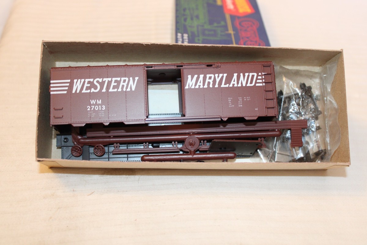 ＲOUNDHOUSE Products 3146Ｃracker Ｊack HO Scale Roundhouse 1078 Western Maryland 40' Single Door Boxcar