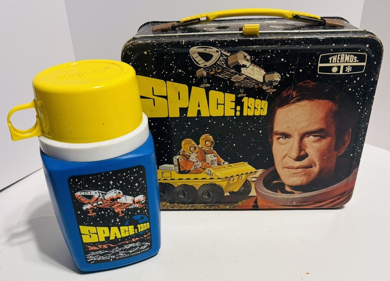 Vintage 1976 Space 1999 Metal Lunchbox & Thermos 