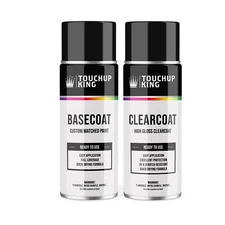 QAB White Pearl Aerosol Kit One Basecoat Paint Can One Clearcoat Can
