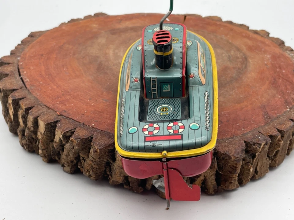 Barco patrullero Bandai Tin Litho Wind UP Express Cruiser B-341 de colección--11,25 Foto 4 de 4