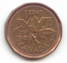 Canada 1989 Penny Canadian 1 Cent Coin 1c EXACT COIN