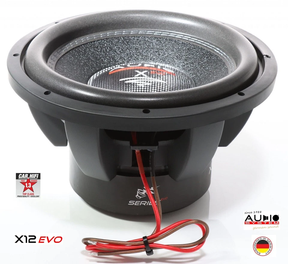 Audio System X12 EVO 30 cm Subwoofer 12" Zoll 2 x 2 Ohm Langhub 2x 750/500 Watt - Bild 2 von 4