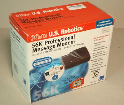 Vintage 3COM US Robotics 56K V90 professionelles Nachrichtenmodem Modell Nr. 5625 - N&B