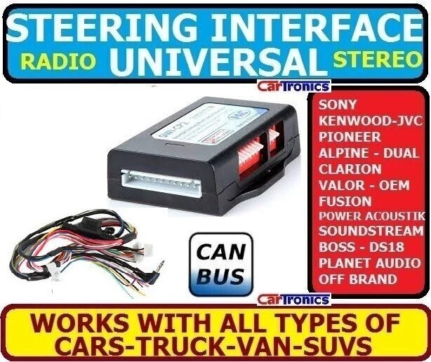 CAR STEREO RADIO STEERING WHEEL CONTROL RETENTION INTERFACE ADAPTER UNIVERSAL - Picture 1 of 3