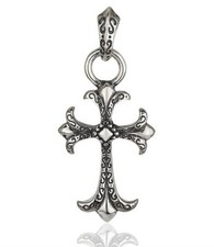 Handmade Oxidized 925 Silver Cross Designer Pendant And Necklace Jewelry