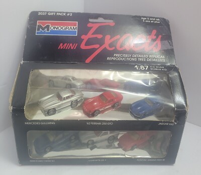 1/87 MONOGRAM Mini Exacts #2037 Mercedes Ferrari Jaguar Ford Corvette Pontiac 