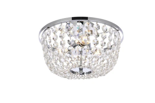 Chandelier Crystal Flush Mount Ceiling Light Chrome Dining Room Bathroom Bedroom - Picture 6 of 10