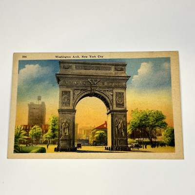 Vintage Linen Postcard New York 1930s Washington Arch M8 | eBay