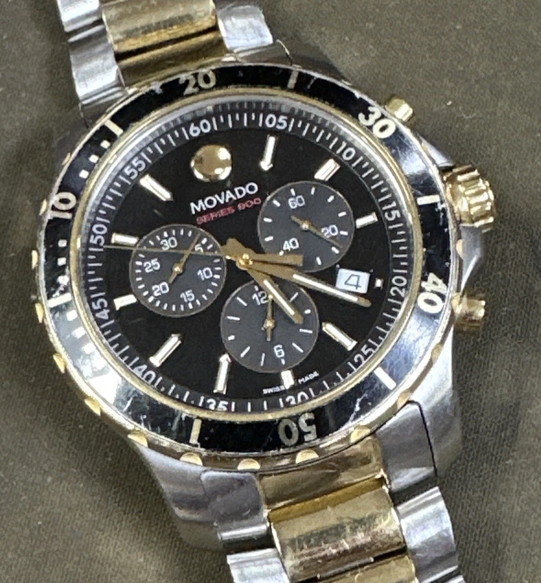 Movado Series 800 2600146 Men s 2 Tone Chronograph Watch