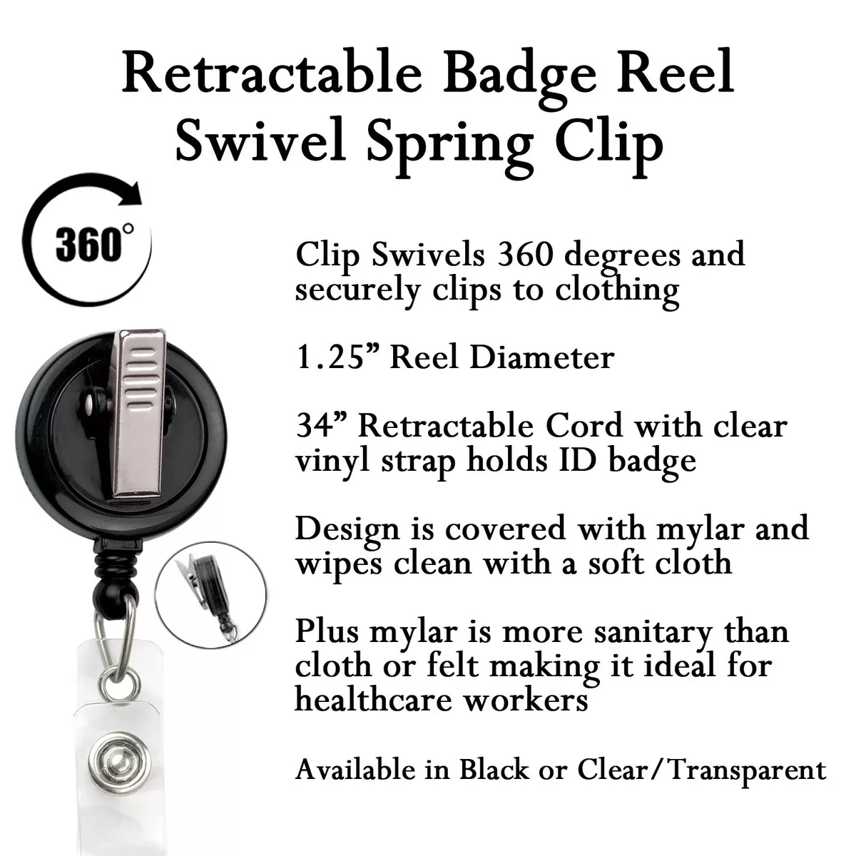 Spring Begin Retractable ID Badge Reel • Spring Season Badge Holder • Swapfinity