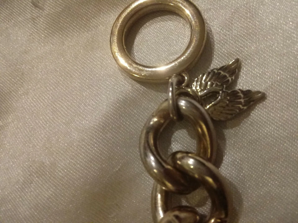 PULSERA VICTORIAS SECRET CADENA TONO ORO CRISTALES PAVÉ 6.5" Foto 3 de 4