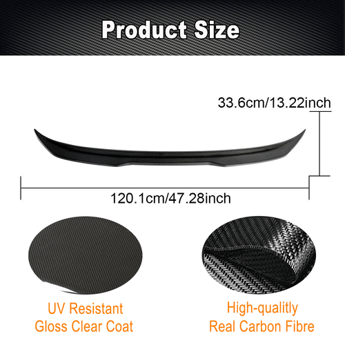 DRY Carbon Spoiler Heckspoiler Heckflügel Lippe Passt für BMW G30 F90 M5 2017-23 - Bild 8 von 13