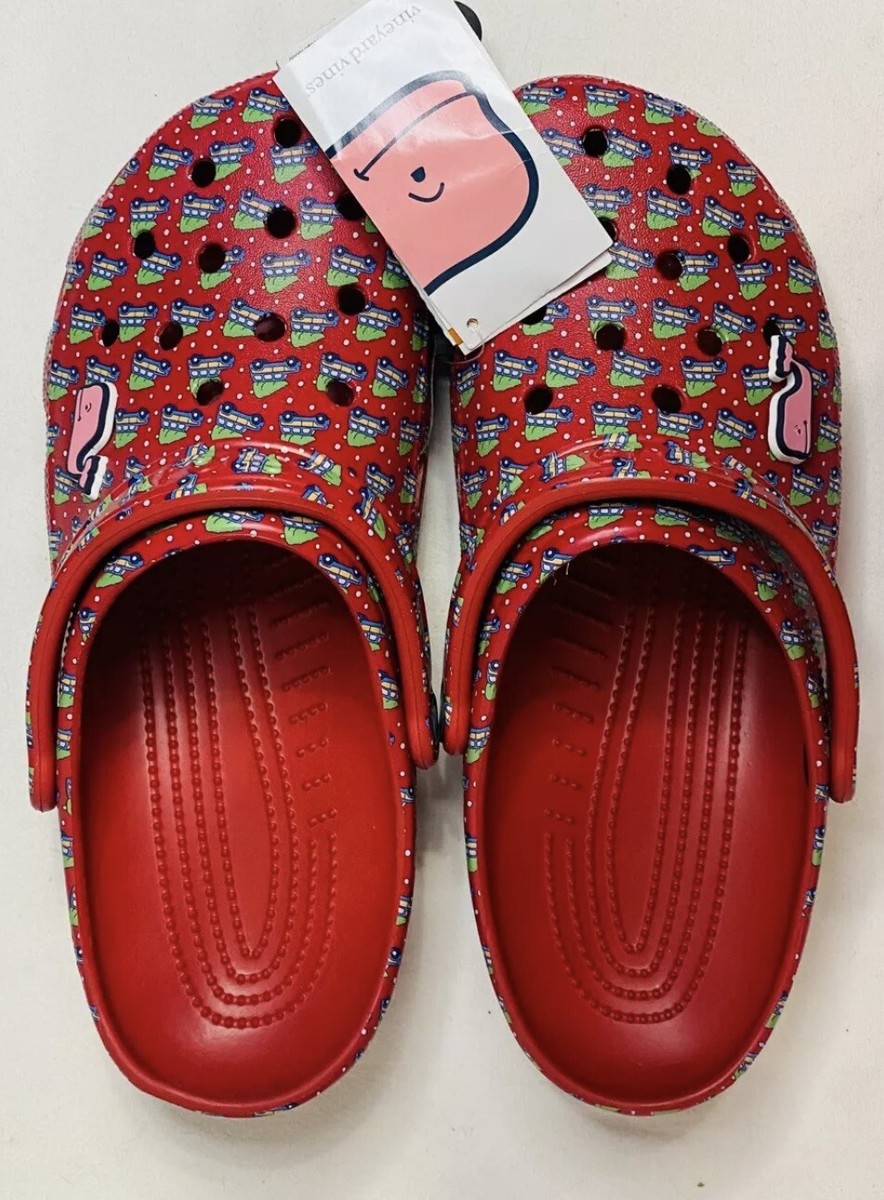 Buy Vineyard Vines Crocs Unisex Classic Holiday Clog White  display picture 2