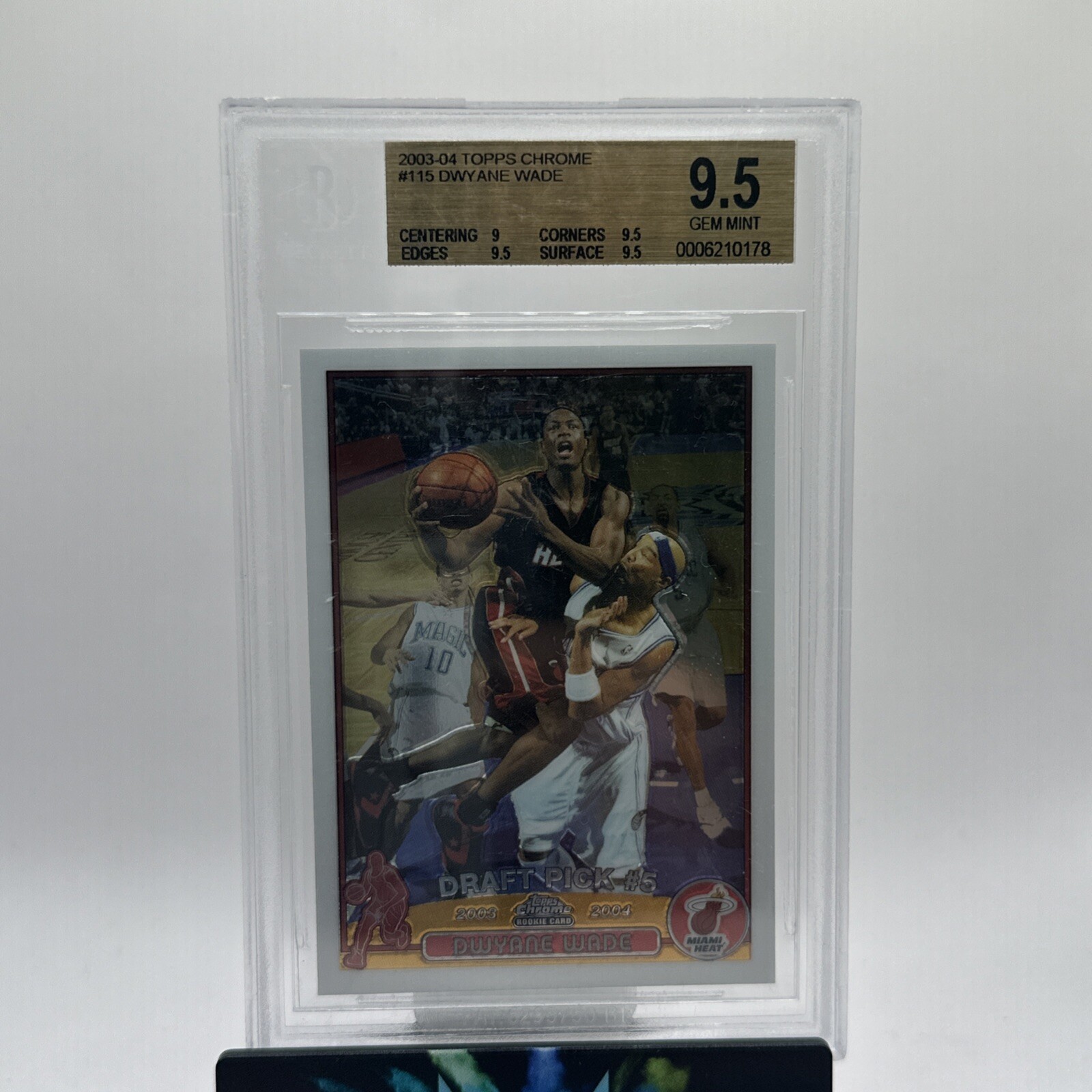 Dwayne Wade 2003-04 Topps Chrome #115 BGS 9.5 Rookie Miami Heat HOF NBA