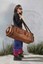 Mens leather duffle bag vintage