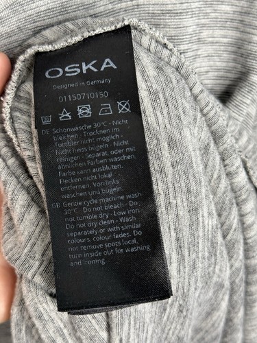 Camisa OSKA Manga Larga Mujer Talla S Gris Spacedye Minimalista Básica Lagenlook - Imagen 3 de 9