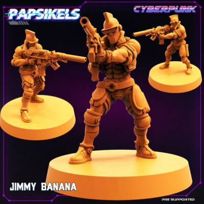 Jimmy Banana - Resin Miniature | Sci fi | Cyberpunk Mini | Papsikel