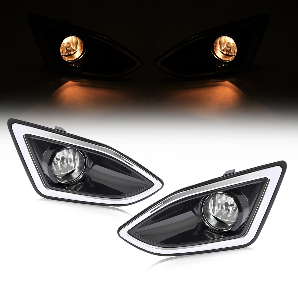 Par de luces antiniebla de parachoques delantero kit de interruptor de arnés para Ford Edge 2015-2018 Foto 2 de 4