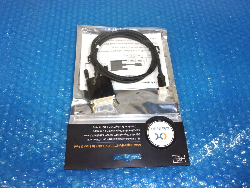 Cable Matters Mini DisplayPort to DVI Cable in Black 3 Feet 101010-Black-3 - Image 4 of 4