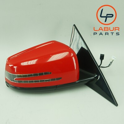 W207 10-17 Mercedes E Class Coupe Front Right Door Side View Mirror Red C946