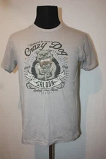 Dive Bar Size M Gray T shirt Retro Graphic Crazy Dog Saloon Cantrall Illinois