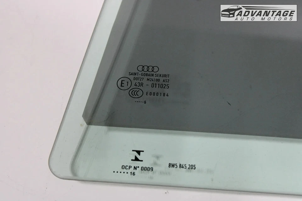 2017-2024 奥迪 A4 四轮 B9 后门左窗玻璃 8W5845205 原始设备制造商 — 第 3/4 张图片