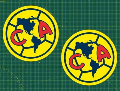 Club America Logo Water Proof UV Safe Glossy Vinyl Decals / Stickers x2 Soccer