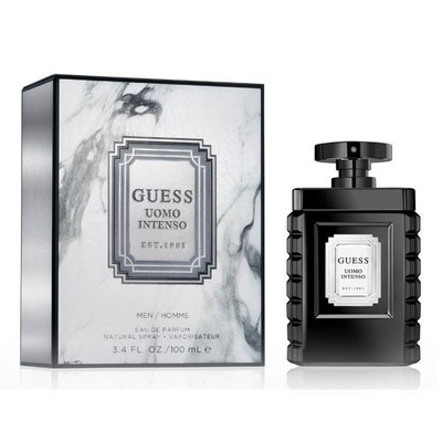 Guess Uomo Intenso Eau de Parfum 3.4 oz for Men | Woody Fresh Spicy Fragrance