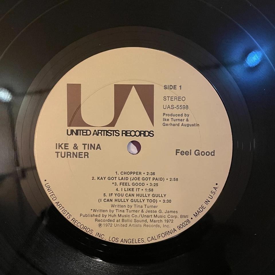Vtg 1972 Ike + Tina Turner Feel Good LP Vinyl Record UAS-5598 Soul Music EX - Image 4 of 4