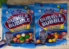 Unwrapped DUBBLE BUBBLE Machine Size Gum Balls 4.4 oz/each (Pack of 2)