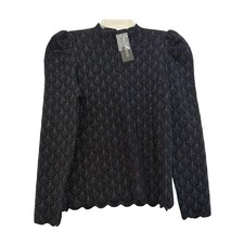 Nancy Yang New York Black Silver Metallic Puf...