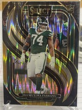 Olumuyiwa Fashanu 2024 Panini Select #192 Rookie Jets Black Gold Prizm Shock PSU