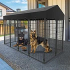 New Heavy Duty Outdoor Dog Kennel Metal Playpen Roof Cover Secure Cage XS UK
