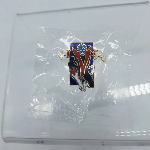 NOS Vintage 1989 NIGHTCRAWLER X-Men Gold Metal & Enamel Pin Back  Marvel Comic