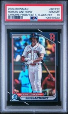 2024 Bowman Chrome Draft Roman Anthony Black Refractor Rookie #/10 #BCP22 PSA 10