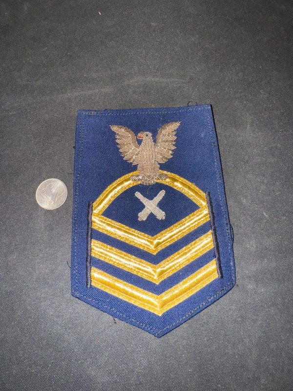 US Coast Guard Gunner's Mate Chief GMC E-7 Rate Badge Wool Uniform Insignia