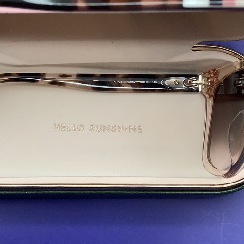 Kate Spade Kiya/S Sunglasses 0733HA Peach Square 53mm Hello Sunshine W Case - Picture 9 of 11