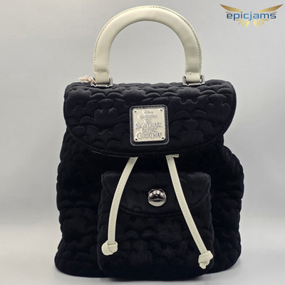 Loungefly Disney The Nightmare Before Christmas Quilted Bat Mini Backpack New