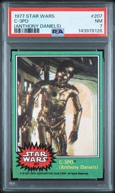 most rare magic card in the world 1977 Star Wars series 5 stickers rare full uncut sheet