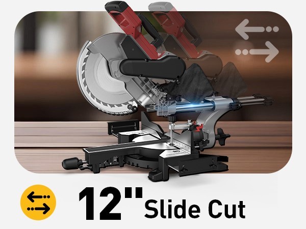 MarvTool 12-Inch Dual-Bevel Miter Saw, Compound Sliding Miter Saw