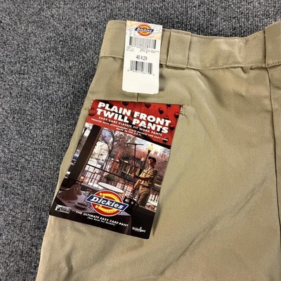 Dickies Plain Front Twill Pants Khaki 40x29 #749 | eBay