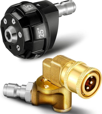 #ad 2 Pcs Pressure Washer Nozzle and Pivoting Coupler Kit 6 in 1 Quick Changeover Pi $20.03