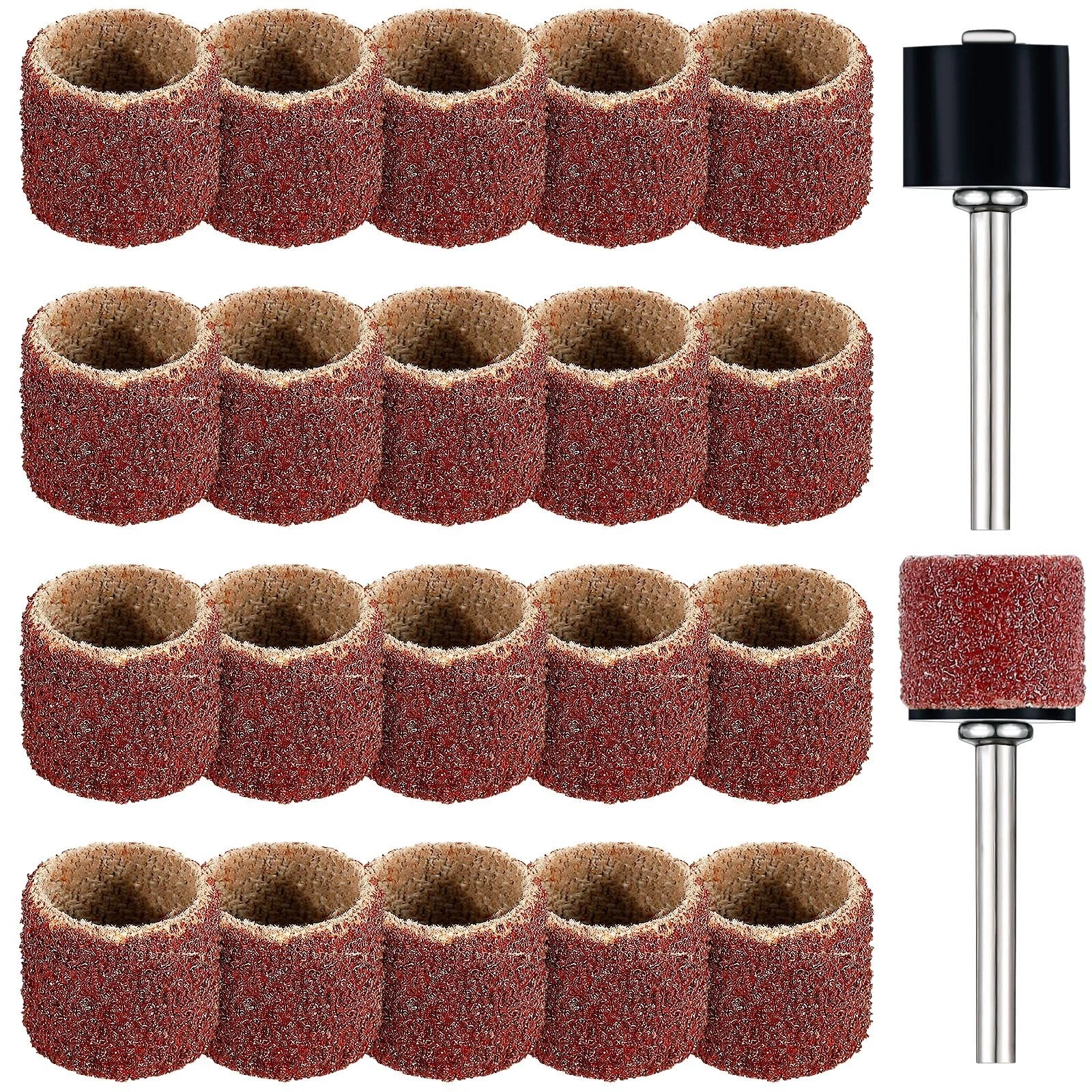 22 Pet Nail Grinder Replacement Kit with Grit Sanding Bands 1/2 Inch 120