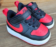 Nike Court Borough Low 2 TDV Athletic Shoes Baby Toddler Size 3 C Bred Force NDS
