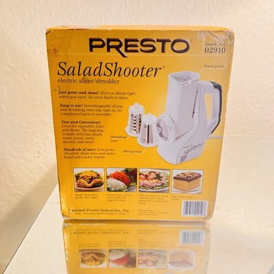 Presto SaladShooter 02910 Electric Slicer Shredder w/ Slicing & Shredding Cones