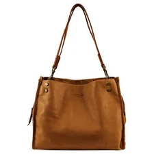 American Leather Co. Lenox Satchel - Cafe Latte Genuine Leather Handba #07caf897